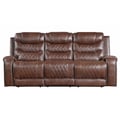 Double Reclining Sofa with Center Drop-Down Cup Holders, Receptacles and USB Ports