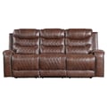 Power Double Reclining Sofa with Center Drop-Down Cup Holders, Receptacles and USB Ports