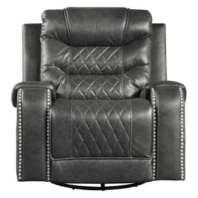 Home Elegance Putnam Gray Swivel Glider Reclining Chair