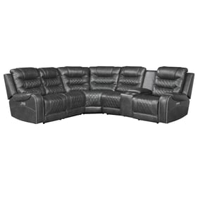 Home Elegance Putnam Gray 6pc Modular Power Reclining Sectional