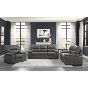 Home Elegance Michigan Dark Gray 3pc Living Room Set