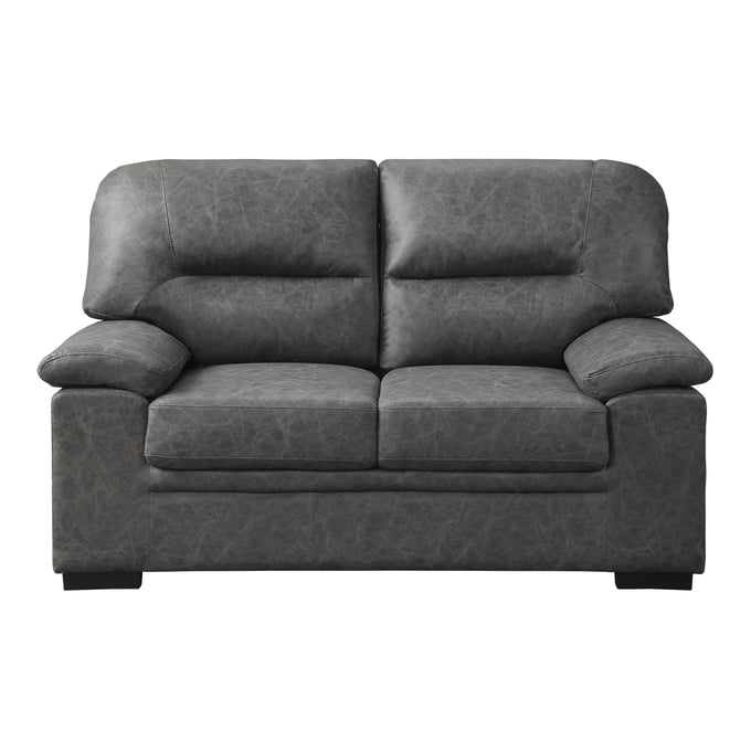 Home Elegance Michigan Dark Gray Loveseat HE-9407DG-2