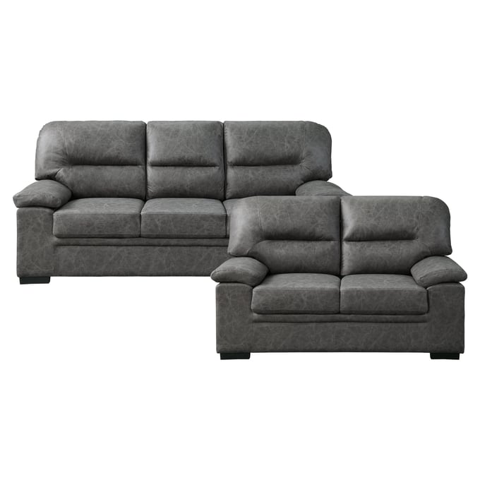 Home Elegance Michigan Dark Gray 2pc Living Room Set HE-9407DG-2SET