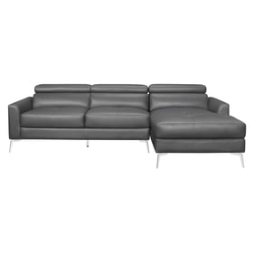 Home Elegance Ashland Dark Gray 2pc Sectional with Right Chaise