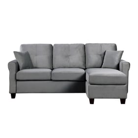 Home Elegance Monty Gray Reversible Sofa Chaise