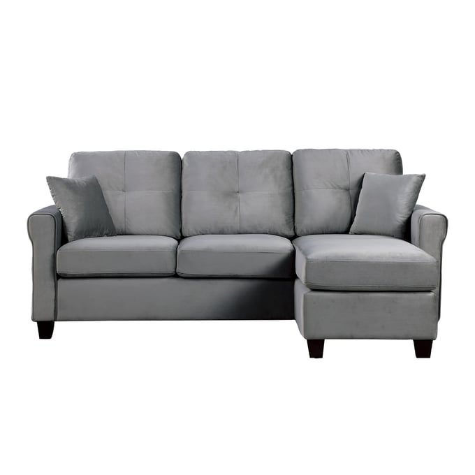 Home Elegance Monty Gray Reversible Sofa Chaise HE-9411GY-3SC