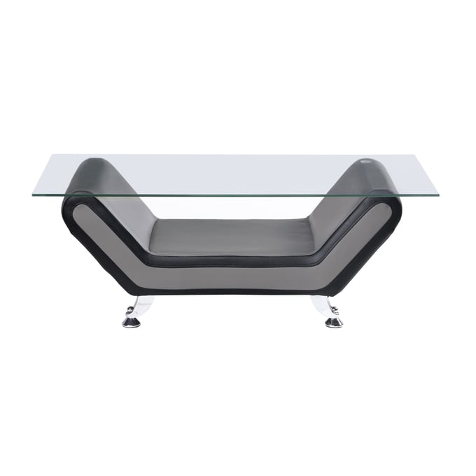 Home Elegance Matteo Gray Black Cocktail Table HE-9419-30