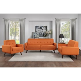 Home Elegance Fitch Orange 3pc Living Room Set