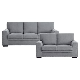 Home Elegance Morelia Gray 2pc Living Room Set