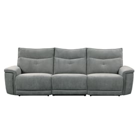 Home Elegance Tesoro Dark Gray Power Double Reclining Sofa