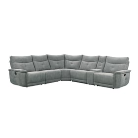 Home Elegance Tesoro Dark Gray 6pc Modular Reclining Sectional