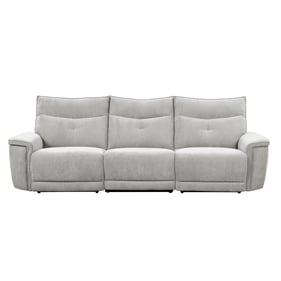 Home Elegance Tesoro Gray Power Double Reclining Power Headrests Sofa