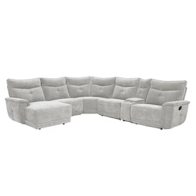 Home Elegance Tesoro Gray 6pc Reclining Sectional with LAF Chaise