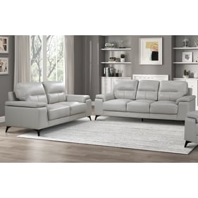 Home Elegance Mischa Silver Gray 2pc Living Room Set