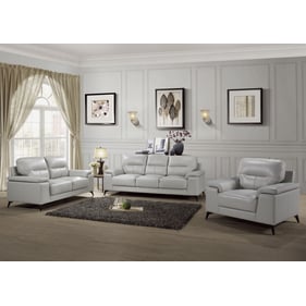 Home Elegance Mischa Silver Gray 3pc Living Room Set