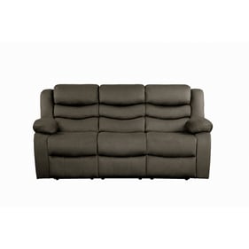 Home Elegance Discus Brown Double Reclining Sofa