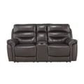 Power Double Reclining Love Seat with Center Console, Power Headrests and USB Ports