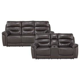 Home Elegance Lance Brown 2pc Power Living Room Set