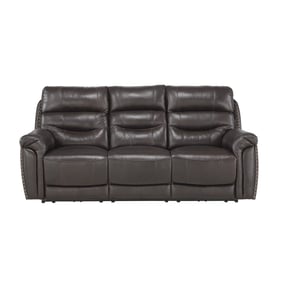 Home Elegance Lance Brown Power Double Reclining USB Ports Sofa