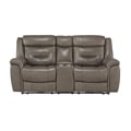 Power Double Reclining Love Seat with Center Console, Power Headrests and USB Ports