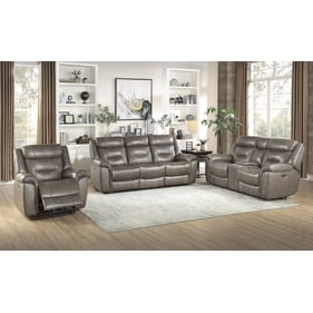 Home Elegance Kennett Gray Brown 3pc Power Living Room Set