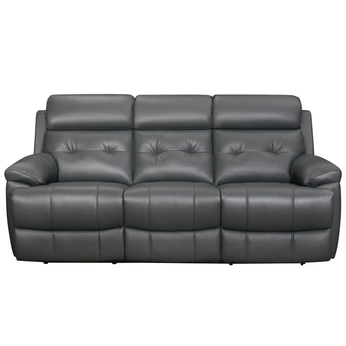 Home Elegance Lambent Dark Gray Double Reclining Sofa HE-9529DGY-3