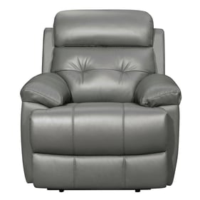 Home Elegance Lambent Gray Faux Leather Reclining Chair