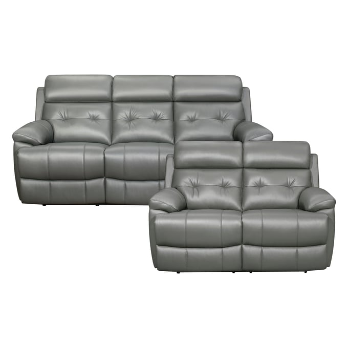 Home Elegance Lambent Gray 2pc Living Room Set HE-9529GRY-2-SET