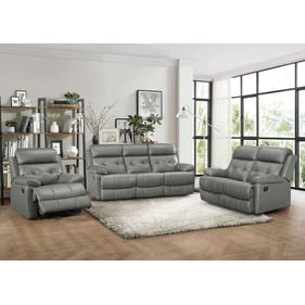 Home Elegance Lambent Gray 3pc Living Room Set