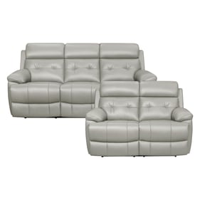 Home Elegance Lambent Silver Gray 2pc Living Room Set