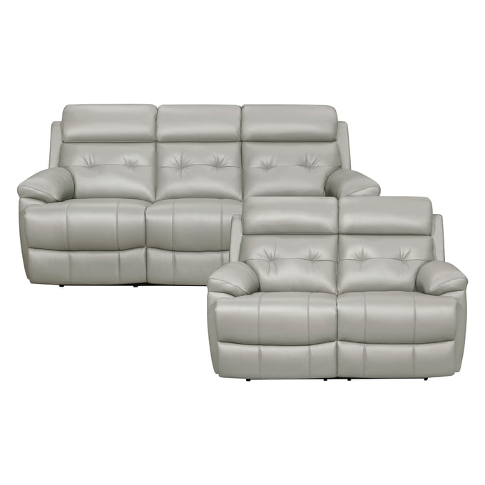 Home Elegance Lambent Silver Gray 2pc Living Room Set HE-9529SVE-2-SET