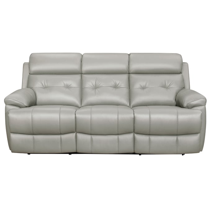 Home Elegance Lambent Silver Gray Double Reclining Sofa HE-9529SVE-3