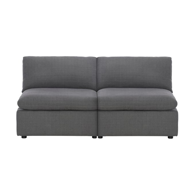 Home Elegance Howerton Gray Armless Loveseat HE-9544GY-2AC