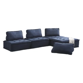 Home Elegance Ulrich Blue 4pc Modular Sectional