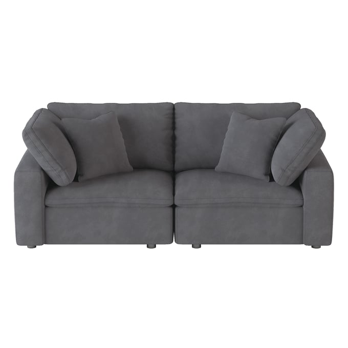 Home Elegance Guthrie Gray Loveseat HE-9546GY-2