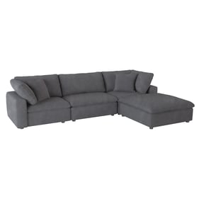 Home Elegance Guthrie Gray 4pc Modular Sectional with Ottoman