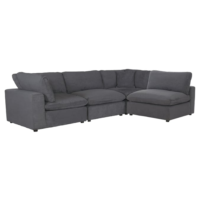 Home Elegance Guthrie Gray 4pc Modular Sectional HE-9546GY-4SC-SET