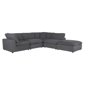 Home Elegance Guthrie Gray 5pc Modular Sectional with Ottoman