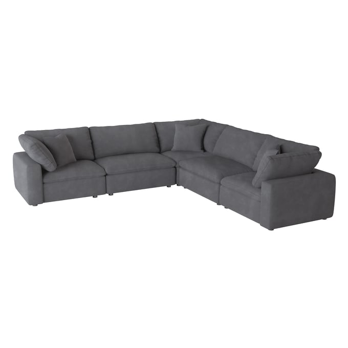 Home Elegance Guthrie Gray 5pc Modular Sectional HE-9546GY-5SC-SET