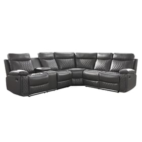 Home Elegance Socorro Gray 3pc Reclining Sectional with Left Console