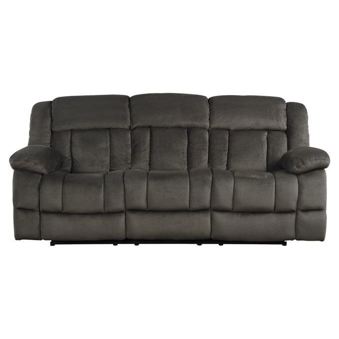 Home Elegance Laurelton Brown Double Reclining Sofa HE-9636-3