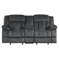 Double Glider Reclining Love Seat with Center Console