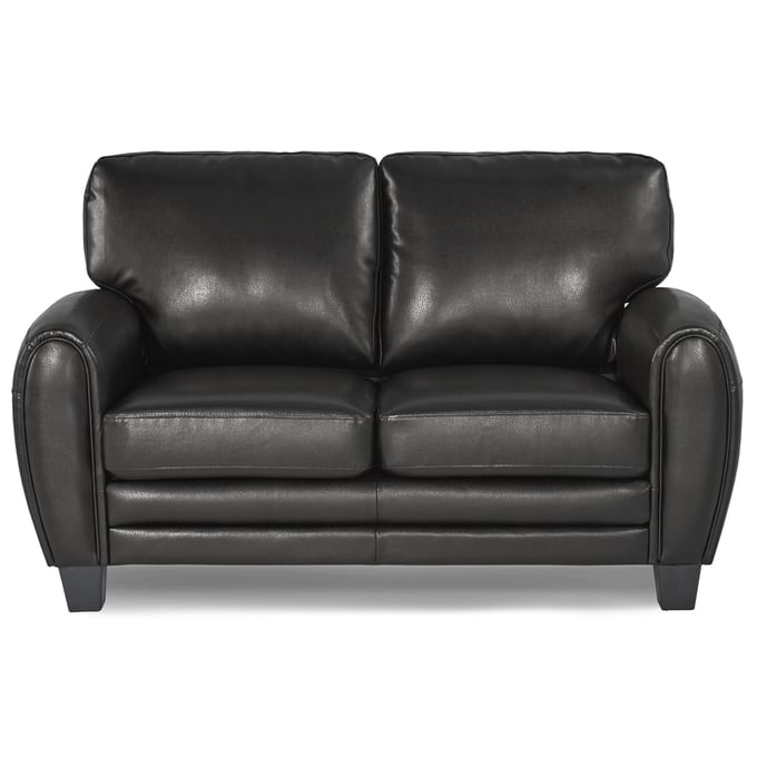 Home Elegance Rubin Black Love Seat HE-9734BK-2