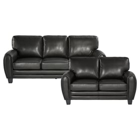 Home Elegance Rubin Black 2pc Living Room Set