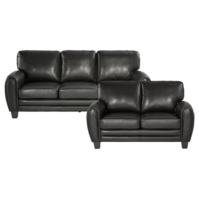 Home Elegance Rubin Black 2pc Living Room Set HE-9734BK-2SET