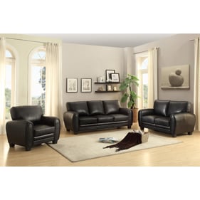 Home Elegance Rubin Black 3pc Living Room Set