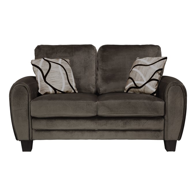 Home Elegance Rubin Brown Loveseat HE-9734CH-2