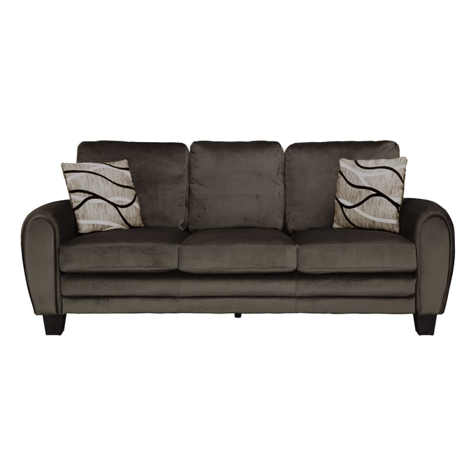 Home Elegance Rubin Brown Microfiber Sofa HE-9734CH-3