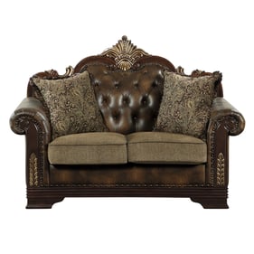 Home Elegance Croydon Brown Love Seat