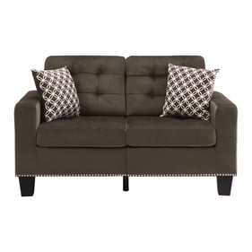 Home Elegance Lantana Brown Love Seat